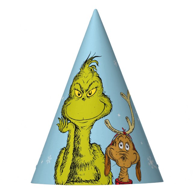 Dr. Seuss | Grinch Winter Birthday Party Hat (Front)
