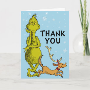 Dr. Seuss   Grinch Winter Birthday Thank You Card