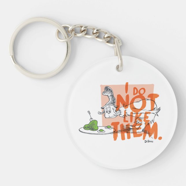 Dr. Seuss Guy-Am-I "I Do Not Like Them" Key Ring (Front)