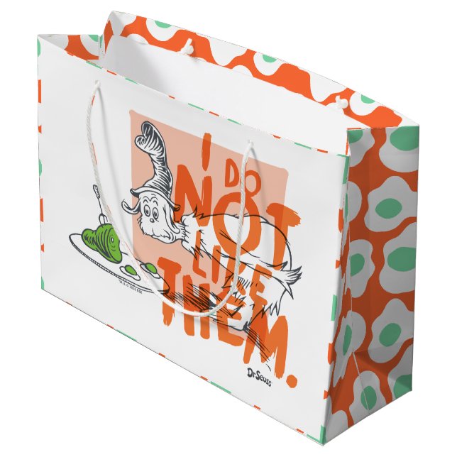 Dr. Seuss Guy-Am-I "I Do Not Like Them" Large Gift Bag (Back Angled)