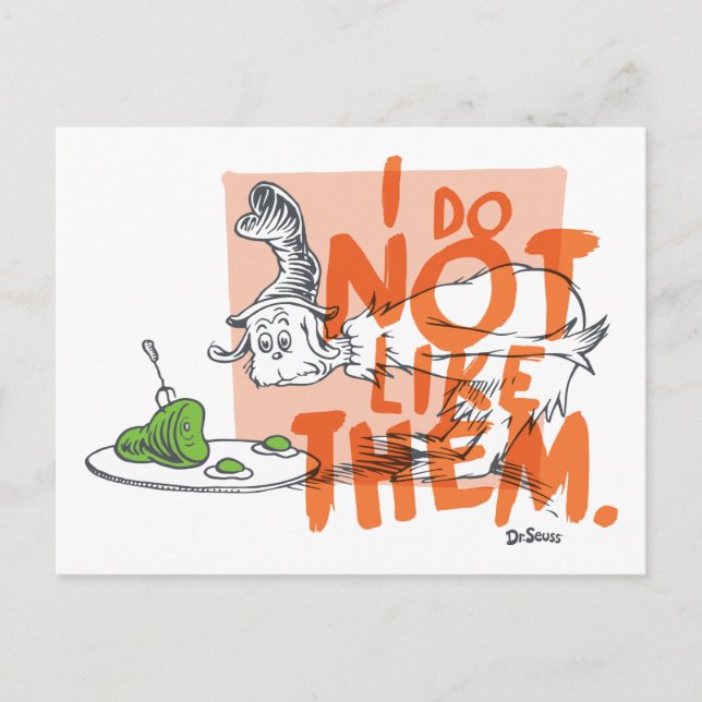 Dr. Seuss Guy-Am-I "I Do Not Like Them" Postcard (Front)