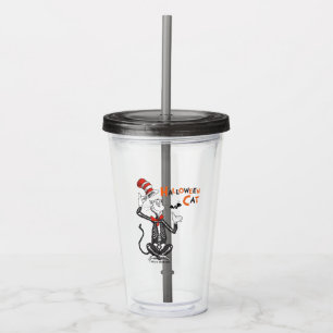 Dr. Seuss   Halloween Cat in the Hat Acrylic Tumbler