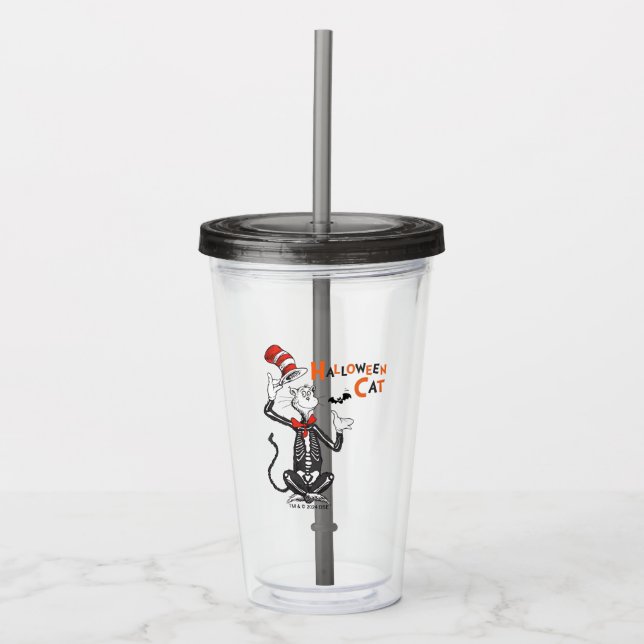Dr. Seuss | Halloween Cat in the Hat Acrylic Tumbler (Front)