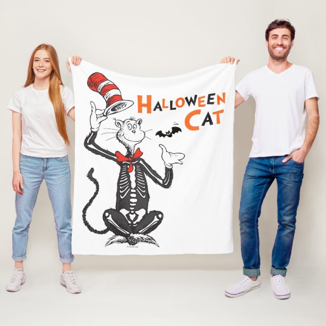 Dr. Seuss | Halloween Cat in the Hat Fleece Blanket (In Situ)