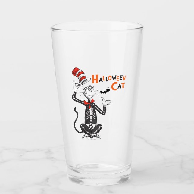 Dr. Seuss | Halloween Cat in the Hat Glass (Front)