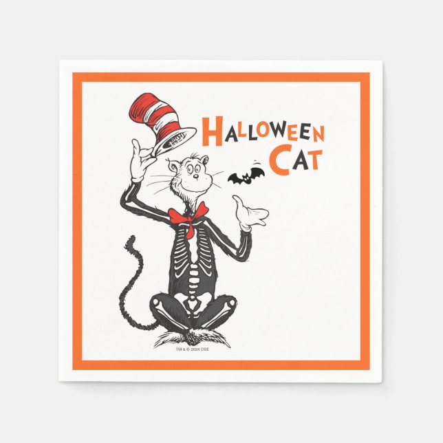 Dr. Seuss | Halloween Cat in the Hat Napkin (Front)
