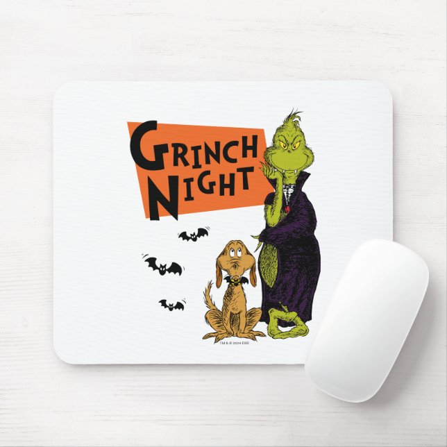 Dr. Seuss | Hallowen Grinch Night Graphic Mouse Mat (With Mouse)