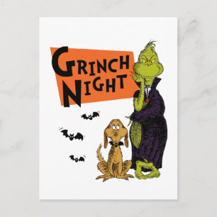 Dr. Seuss   Hallowen Grinch Night Graphic Postcard