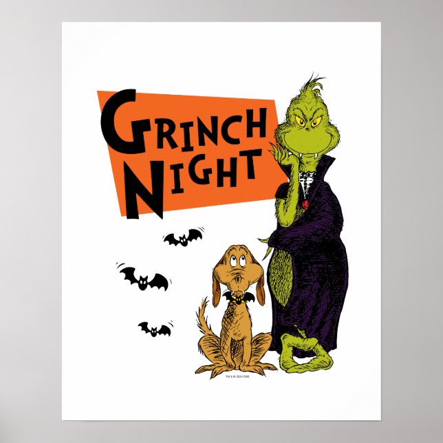 Dr. Seuss | Hallowen Grinch Night Graphic Poster (Front)