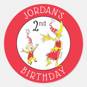 Dr. Seuss Happy Birthday to You Classic Round Sticker