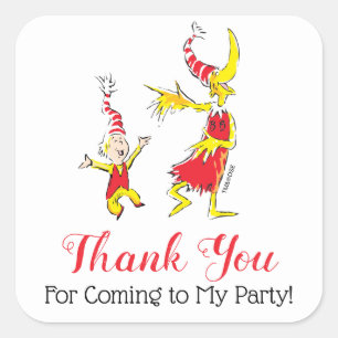Dr. Seuss Happy Birthday to You - Thank You Square Sticker