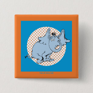 Dr. Seuss Horton Hears A Who Orange Polka Dots 15 Cm Square Badge