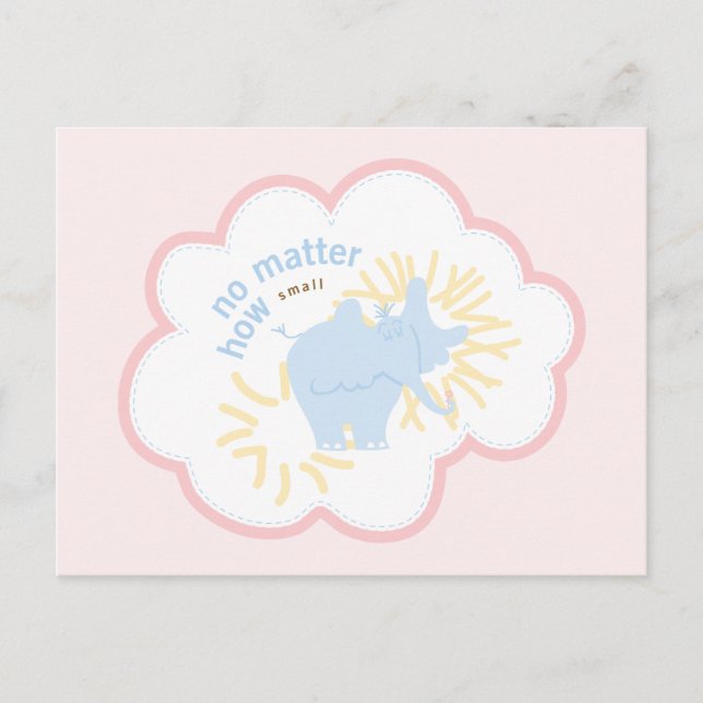 Dr. Seuss Horton | No Matter How Small Postcard (Front)