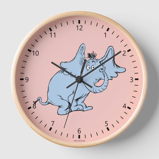 Dr. Seuss | Horton Side Look Clock (Front)
