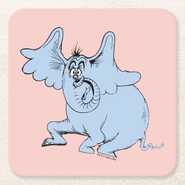 Dr. Seuss | Horton & the Speck of Dust Square Paper Coaster (Front)
