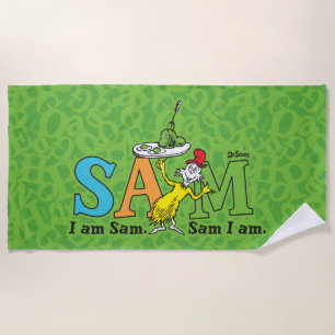Dr. Seuss   I Am Sam. Sam I Am. Beach Towel