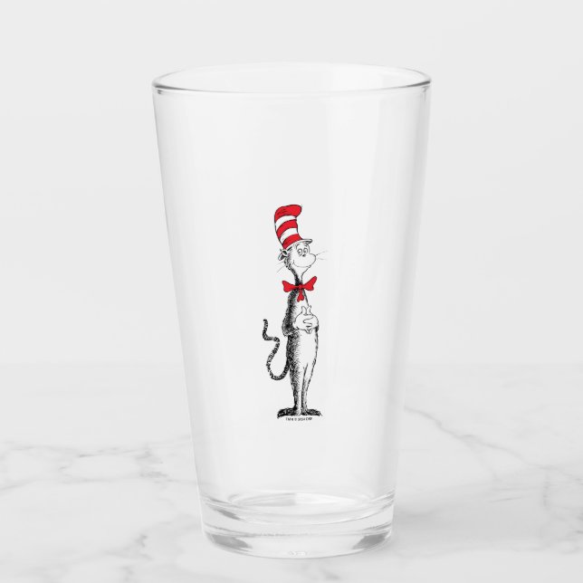 Dr. Seuss I Cat in the Hat Standing Tall Glass (Front)