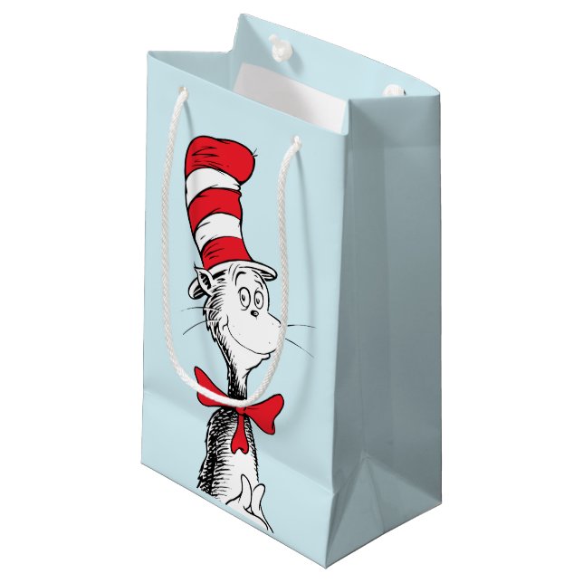 Dr. Seuss I Cat in the Hat Standing Tall Small Gift Bag (Front Angled)