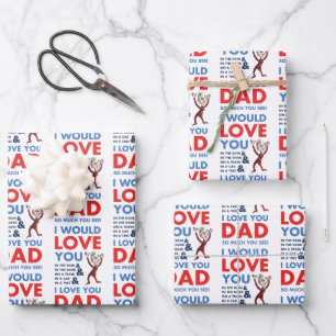 Dr. Seuss   I Love You Dad So Much You See Wrapping Paper Sheet
