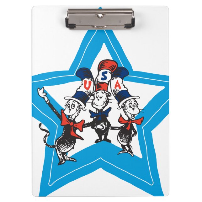Dr. Seuss | Little Cats USA Hats Graphic Clipboard (Front)