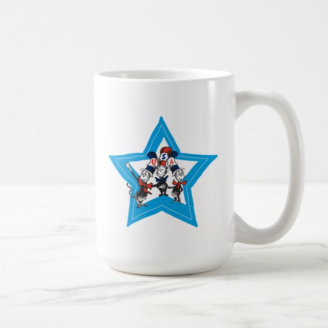 Dr. Seuss | Little Cats USA Hats Graphic Coffee Mug (Right)