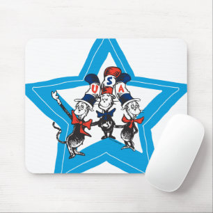 Dr. Seuss Little Cats USA Hats Graphic Mouse Mat