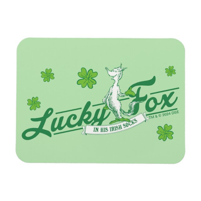 Dr. Seuss | Lucky Fox In His Irish Socks Magnet (Horizontal)