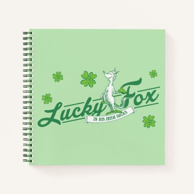 Dr. Seuss | Lucky Fox In His Irish Socks Notebook (Front)