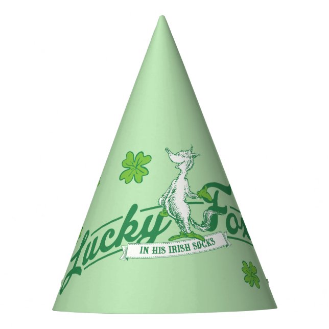 Dr. Seuss | Lucky Fox In His Irish Socks Party Hat (Front)