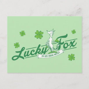 Dr. Seuss Lucky Fox In His Irish Socks Postcard