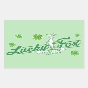 Dr. Seuss   Lucky Fox In His Irish Socks Rectangular Sticker