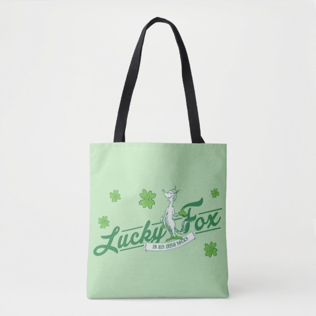 Dr. Seuss | Lucky Fox In His Irish Socks Tote Bag (Front)