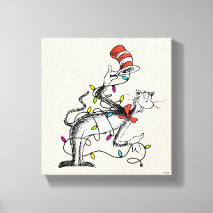 Dr. Seuss   Mischievous Cat in the Hat Canvas Print