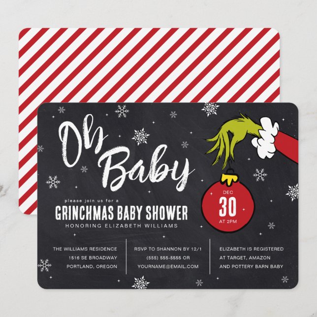 Dr. Seuss | Oh Baby Grinch Baby Shower (Front/Back)