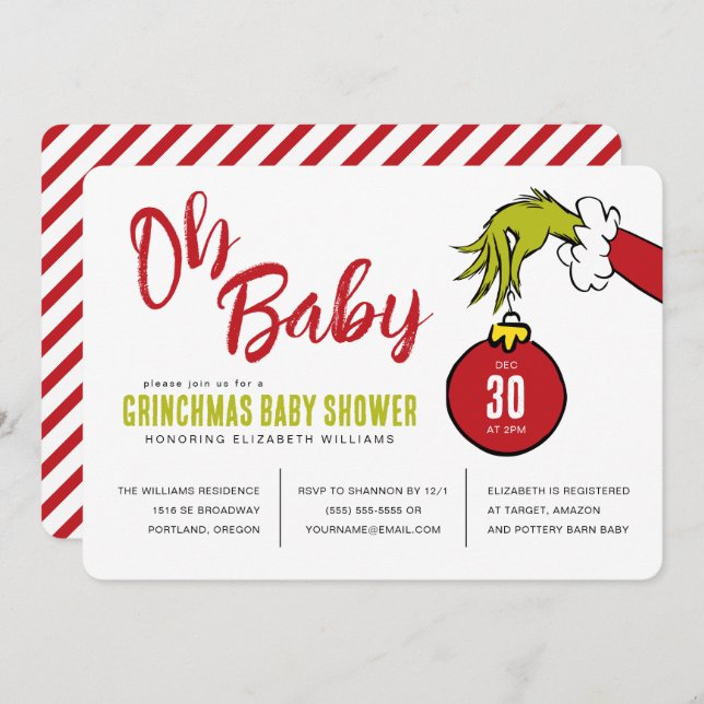 Dr. Seuss | Oh Baby Grinch Baby Shower (Front/Back)