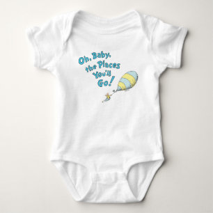 Dr. Seuss   Oh, Baby, the Places You'll Go! Blue Baby Bodysuit