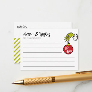 Dr. Seuss Oh Boy Grinch Baby Advice Enclosure Card