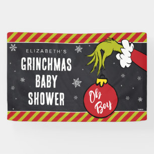 Dr. Seuss Oh Boy Grinch Baby Shower Banner