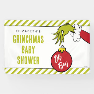 Dr. Seuss Oh Boy Grinch Baby Shower Banner