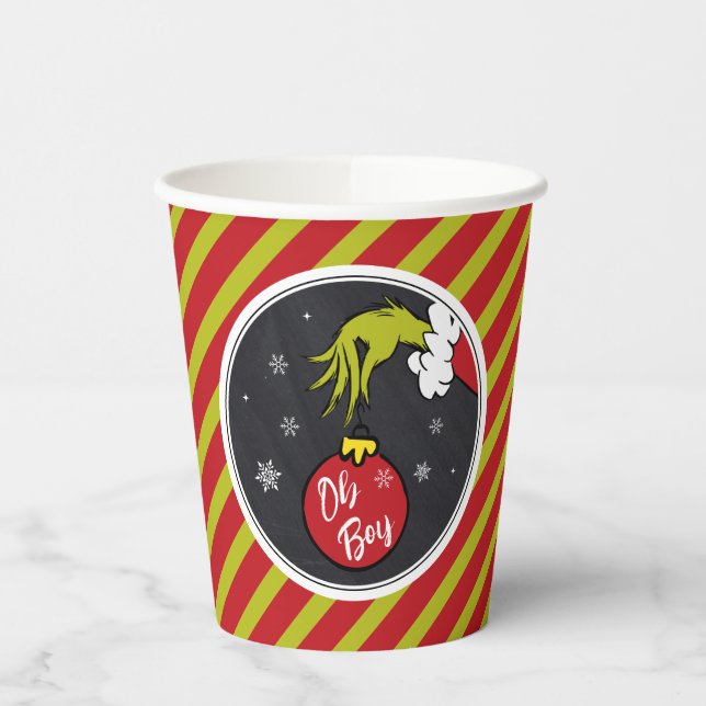 Dr. Seuss | Oh Boy Grinch Baby Shower Paper Cups (Left)