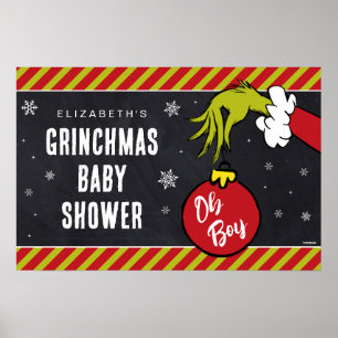 Dr. Seuss Oh Boy Grinch Baby Shower Poster
