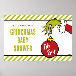Dr. Seuss Oh Boy Grinch Baby Shower Poster