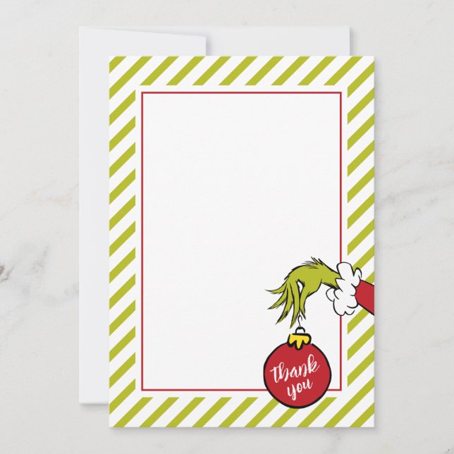 Dr. Seuss | Oh Boy Grinch Baby Shower Thank You Card (Front)