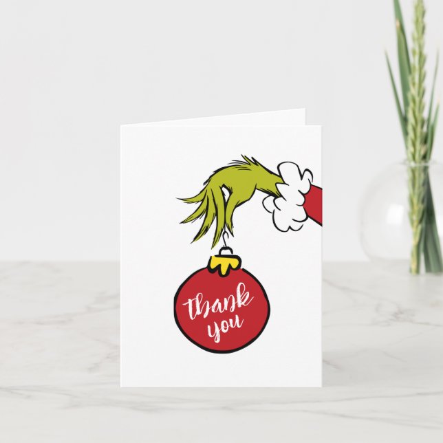 Dr. Seuss | Oh Boy Grinch Baby Shower Thank You Card (Front)