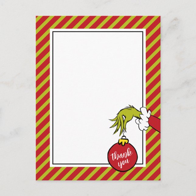 Dr. Seuss | Oh Boy Grinch Baby Shower Thank You Postcard (Front)