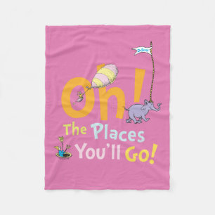 Dr. Seuss   Oh! The Places Parade Fleece Blanket
