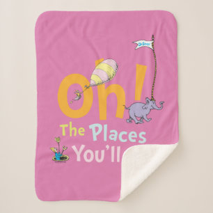 Dr. Seuss   Oh! The Places Parade Sherpa Blanket
