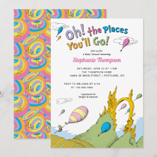 Dr. Seuss - Oh, The Places You'll Go Baby Shower Invitation