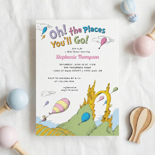 Dr. Seuss - Oh, The Places You'll Go Baby Shower Invitation