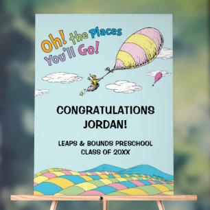 Dr. Seuss   Oh, The Places You'll Go! Graduation Acrylic Sign